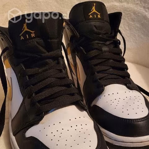 Zapatillas Nike Air Jordan 1 Mid Blanco - Amarillo