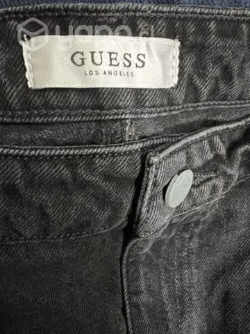 Mini Falda No Elástica Jeans Marca Guess Talla M
