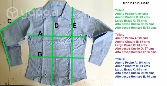 BLUSA BLANCA, ejecutiva, tela oxford - Imagen 3