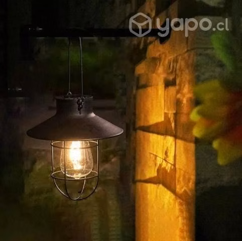 Farol Solar Estaca Led Impermeable Negro + Ampolle