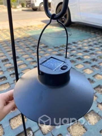 Farol Solar Estaca Led Impermeable Negro + Ampolle