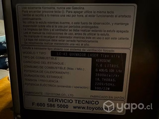 Estufa Toyotomi