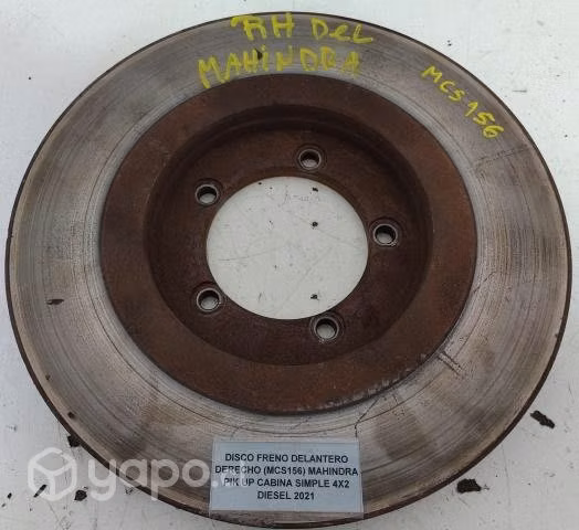 Disco Freno Del der (MCS156) Mahindra Pick Up 2021