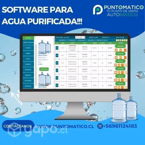 Servicio para venta de Agua Purificada