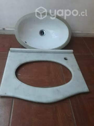 Cubierta mármol y lavamos bajo cubierta