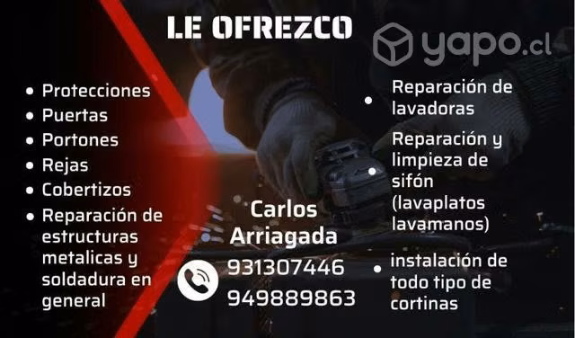 Trabajos de soldadura, y reparaciónes varias