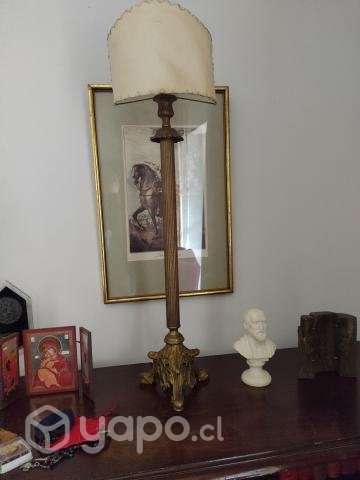 Hermosa lámpara candelabro de bronce - Imagen 2