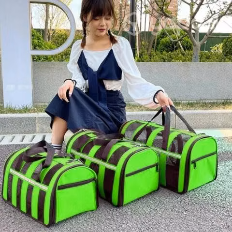 Bolso Transporte Mascotas Verde 34x24x23 CM