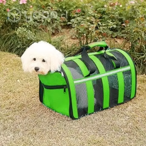 Bolso Transporte Mascotas Verde 34x24x23 CM