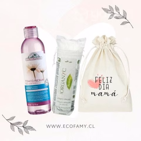 Tonico micelar + petalos desmaquillantes + bolsita