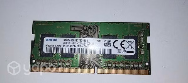 2 Rams Samsung para Notebook de 4gb 3200mhz
