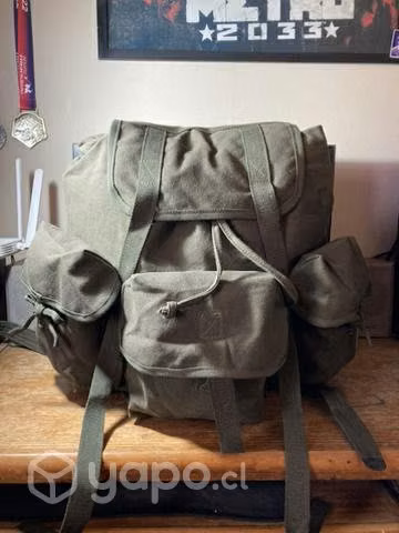 Mochila militar de lona modelo clásico - Imagen 4