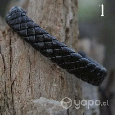 Pulseras negras simples 2x1