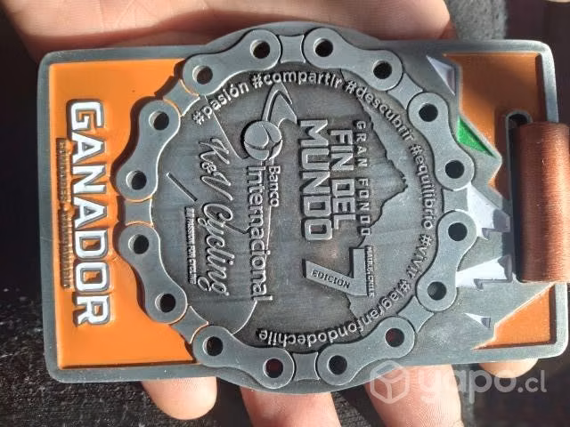 Medalla ganador ciclismo