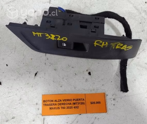 Boton AlzaVidrio Pta tra der (3120) Maxus T60 2020