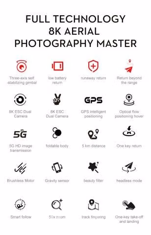 AE3 Pro Max-Dron Profesional con GPS, 8K