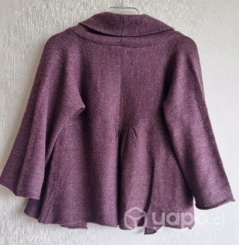 Chalecos morado, líneas y beige lana. S y M