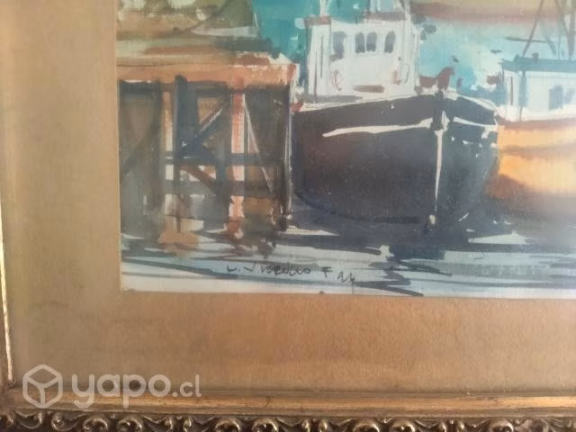 Luis Vicencio, acuarela Aysén antigua - Imagen 3