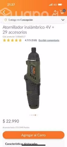 Atornillador inalámbrico 4V + 29 accesorios