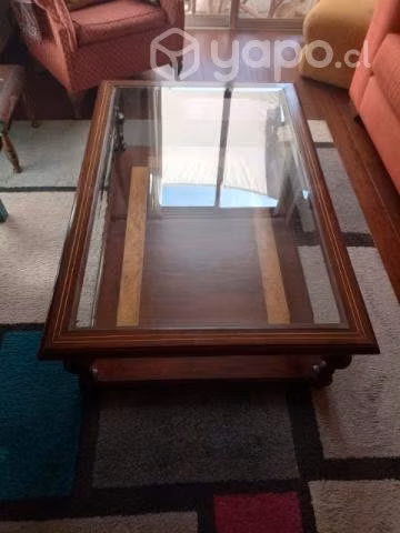 Mesa de centro madera y vidrio