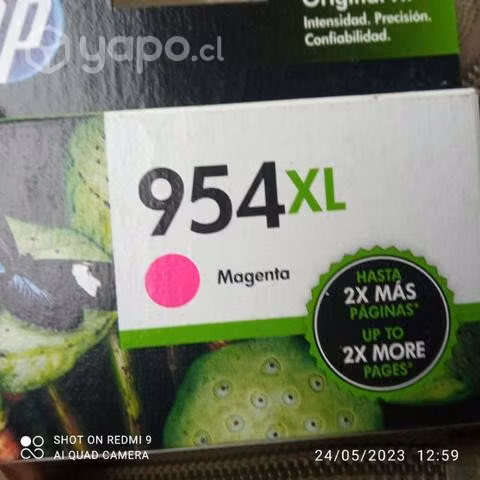 Tintas HP 954xl colores originales de alta