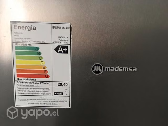 Refrigerador mademsa 1 año de uso impecable