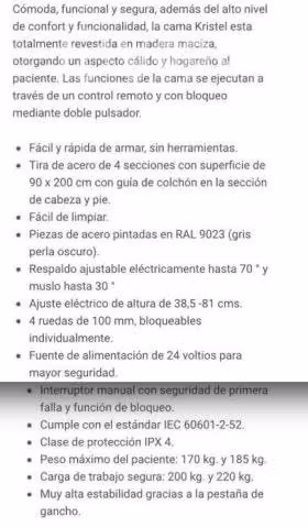 Cama clínica eléctrica - Imagen 5