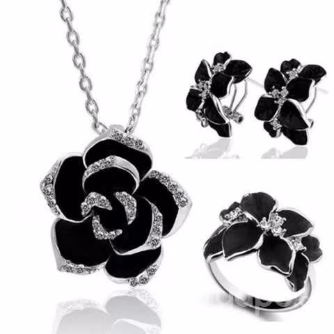 Conjunto collar aros y anillo - Imagen 2