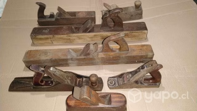 Antiguas garlopas o cepillos para madera reliquias