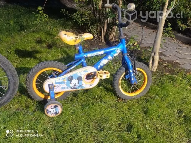 BICICLETA aprendisaje aro 12 con ruedas auxiliare - Imagen 3