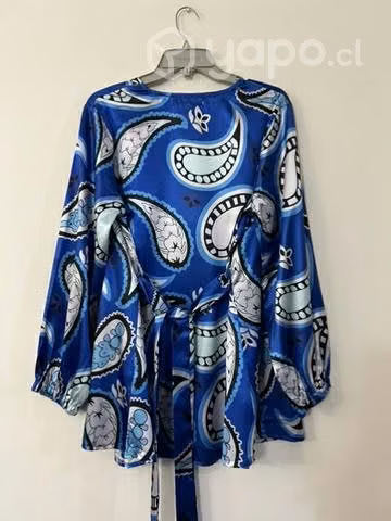 Tapado Marca Kandy Fashion Talla L Azul Eléctrico