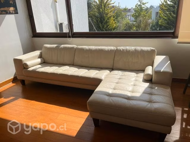 Sillón L de cuero