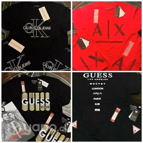 Poleras CK, Armani y Guess