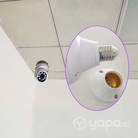 Cámara IP Tipo Ampolleta WIFI Seguimiento 360° - Imagen 3