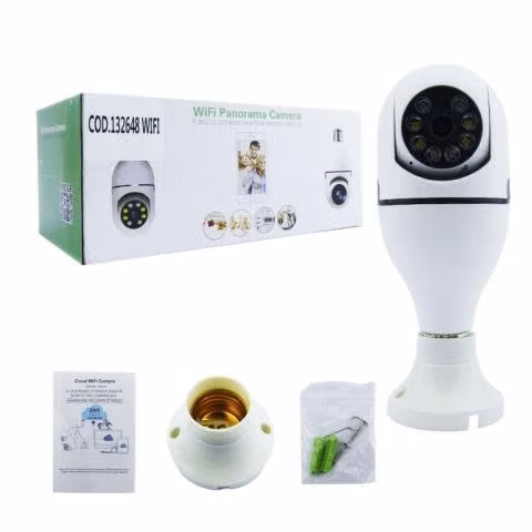 Cámara IP Tipo Ampolleta WIFI Seguimiento 360° - Imagen 4