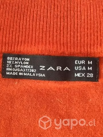Chaleco ZARA, anaranjado. Cierre frontal. M
