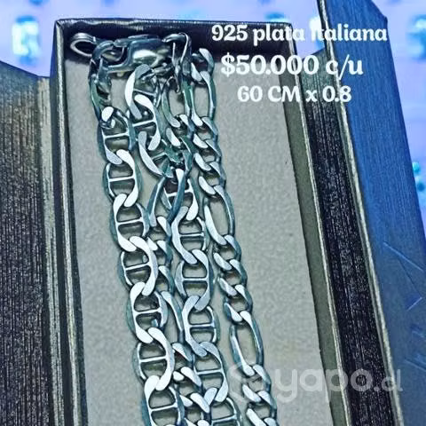 Cadena de plata 925 Italy 60cm