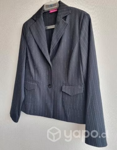 Blazer Nuevo negro líneas. Lana. De Alemania. 38 - Imagen 2