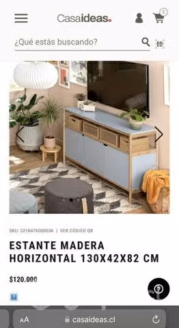 Rack blanco tv 130 x 42 x 82 - Imagen 2