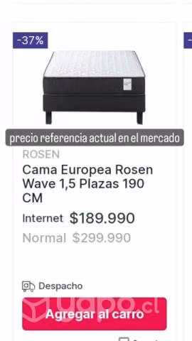 Cama de 1 1/2 plaza precio a tratar
