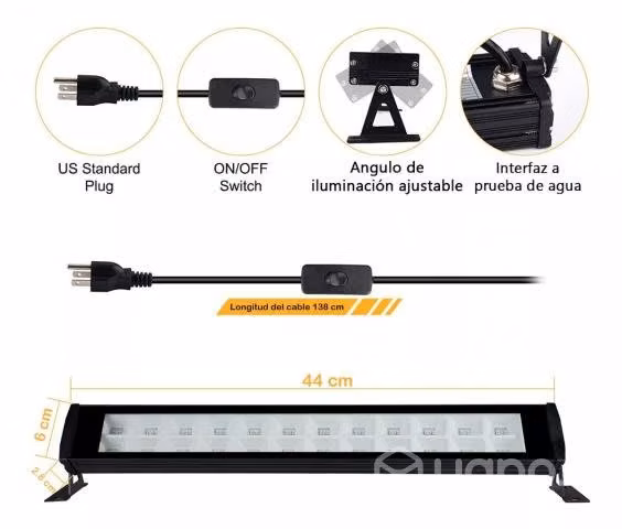 Barra Led Luz Ultra Violeta Fiesta Flúor 48w Uv 44