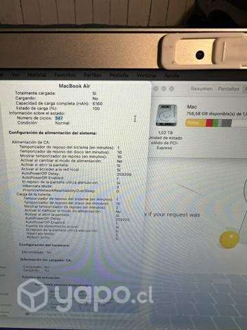 MacBook Air 2017 impecable (1TB Intel i5 8GB RAM) - Imagen 6