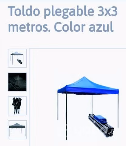 Toldo 3x3 azul