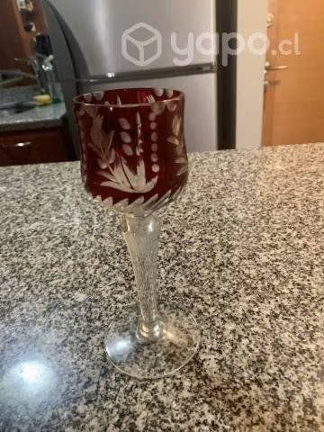 Copas de cristal tallado