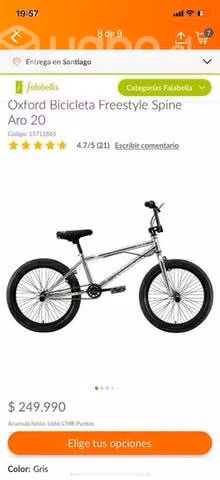 Oxford Bicicleta Freestyle Spine Aro 20 - Imagen 3