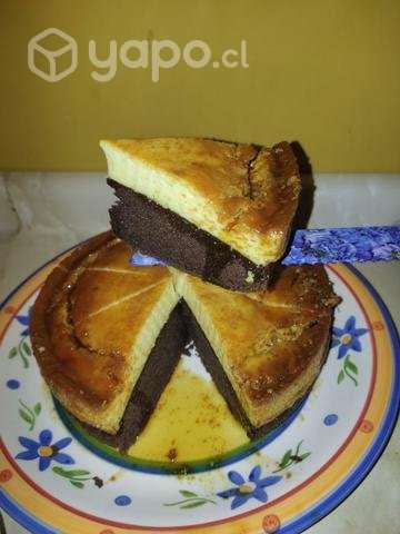 Torta de chocolate y leche asada