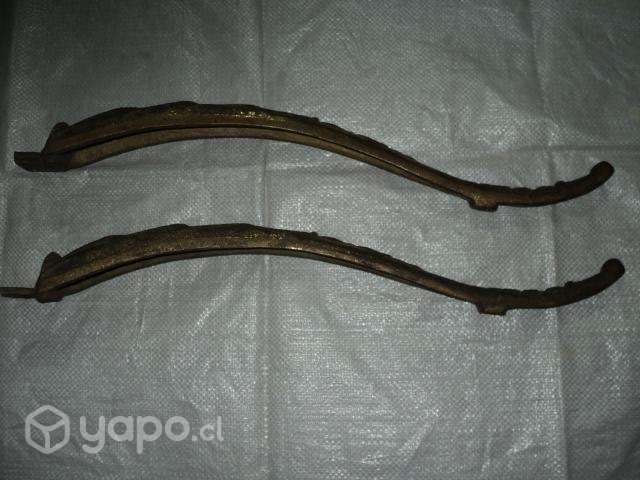 Par De Antiguas Patas En Bronce Macizo - Imagen 3