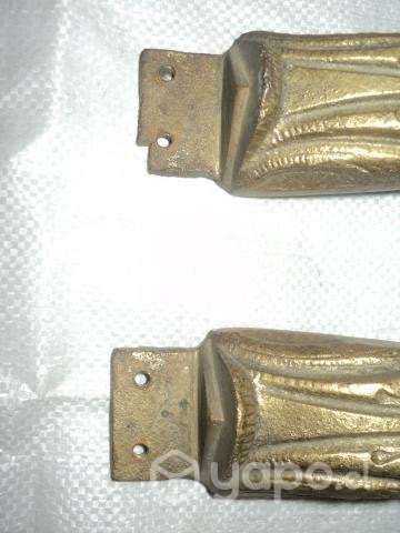 Par De Antiguas Patas En Bronce Macizo - Imagen 2