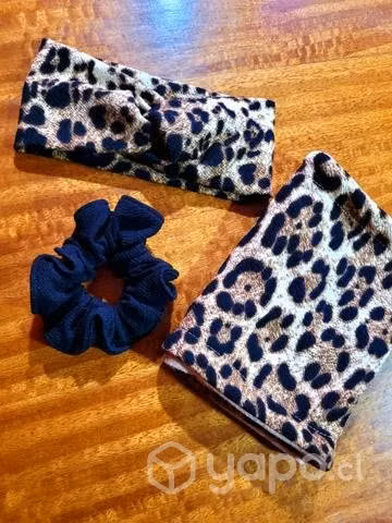 Conjunto tele sofia cuello cintillo y scrunchies - Imagen 4
