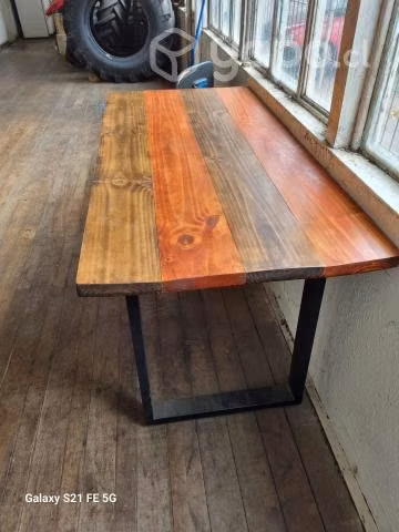 Mesa industrial rustica